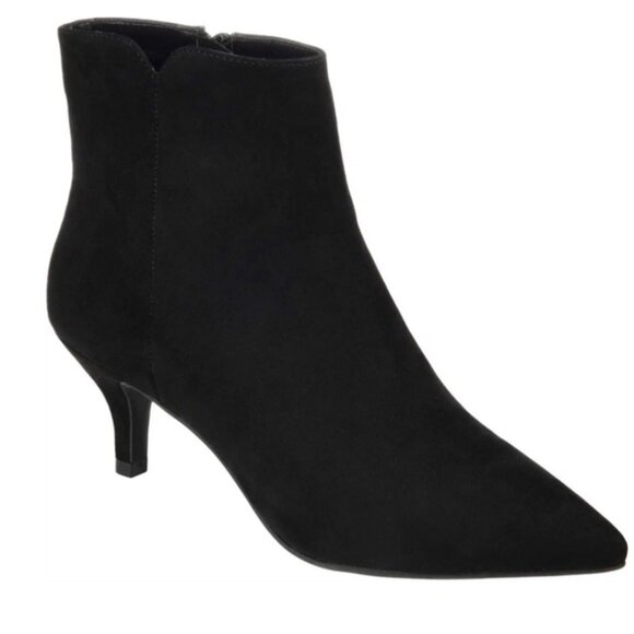 Journee Collection Isobel Pointed Toe Bootie Black Manmade 6.5M - Picture 1 of 4
